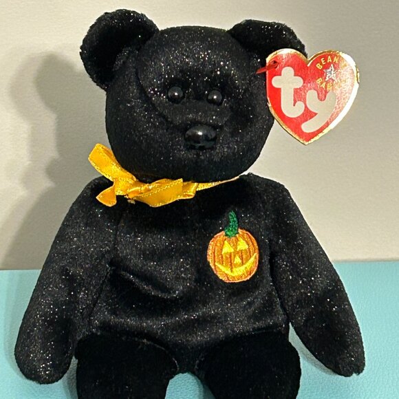 TY BEANIE BABY Haunt The Bear With Tags 2001 Plush 9" - Picture 2 of 7